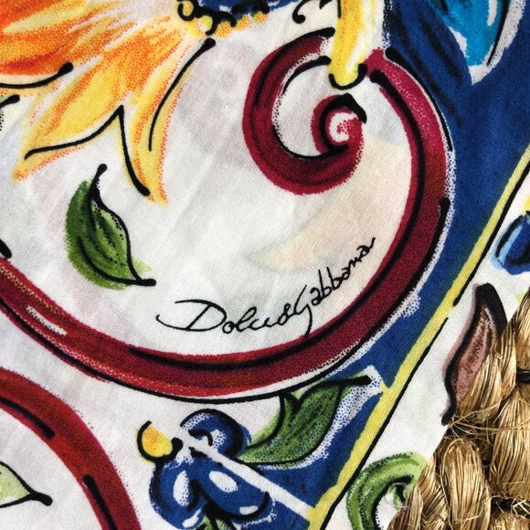 Dolce & Gabbana Girls Printed Cotton Top with rope strap details 10-12 years - Picture 3 of 6